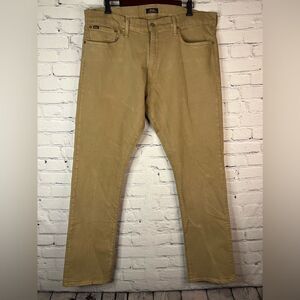 Polo Ralph Lauren The Varick Slim Straight Beige Brown Designer Men‎ Jeans 38x34